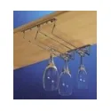 Glass rack, double, chrome