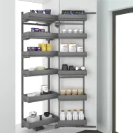 Pull out larder unit MASTER, W600mm, H1765mm, IKONA, anthracite