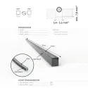 Silicone light diffuser FlipLens, for 5mm COB LED strip, 5m, black