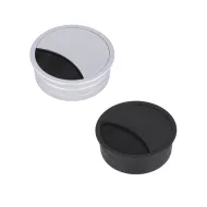 Cable grommet Ø80x22mm aluminum with brush aluminum
