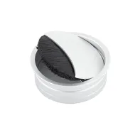 Cable grommet Ø80x22mm aluminum with brush aluminum