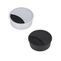 Cable grommet Ø80x22mm aluminum with brush black
