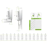 Hinge 105°, full overlay, 0mm