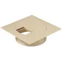 Lizdas laidams Ø60mm, 80x80mm, plastikinis smėlio