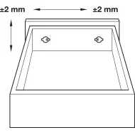 Drawer front adjuster, 2-piece