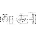 Drawer front adjuster, 2-piece