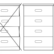 Drawer front adjuster, 2-piece