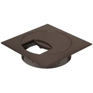 Lizdas laidams Ø80mm, 100x100mm, plastikinis ruda