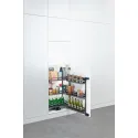 Larder unit pull-out, Kesseböhmer Tandem, with separate door shelf and height adjustable hanging bas