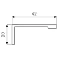 Aluminium handle, screw-mounted, from profile P-A27