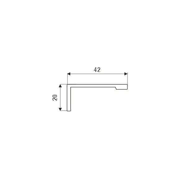 Aluminium handle, screw-mounted, from profile P-A27