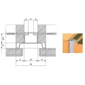 Aluminium Gola handle, double vertical, from profile P-A402