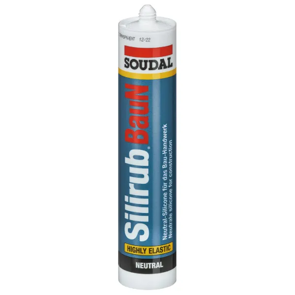 Hermetikas silikoninis skaidrus Soudal Silirub Bau N 310ml