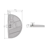 Dėklas kanceliarinis 345x207x34mm, pilka