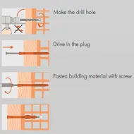 Dowel MQL-ST 8x80mm with screw for M6x85mm frames MUNGO