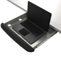 Gray lockable laptop drawer