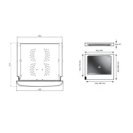 Gray lockable laptop drawer