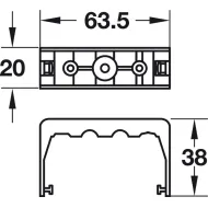 Kanalas laidams H815mm, juoda