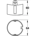 Kanalas laidams H815mm, juoda