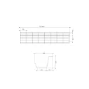 Cable tray 720x150x105mm white