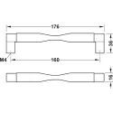 Furniture handle, Handle with base, zinc alloy