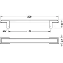 Rankenėlė H1930 CC160mm, 220x30mm, sendintos bronzos spalva