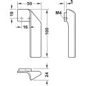 Furniture handle, Finger pull handle, zinc alloy