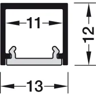 Profile for under mounting, Häfele Loox5 profile 2102 for 8mm LED strip lights