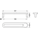 Rankenėlė H2170 CC160mm, L167mm, marmuro/matinės juodos spalvos