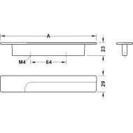 Furniture handle, Finger pull handle, zinc alloy