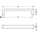 Furniture handle, D handle, zinc alloy