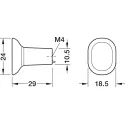 Furniture knob, Zinc, Häfele Déco, Model H2325