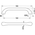 Furniture handle, D handle, zinc alloy