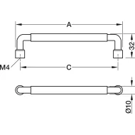 Furniture handle, Zinc
