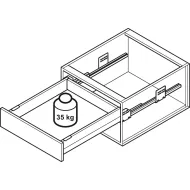Stalčių šonai MX BOX S H120mm, L350mm, 35kg SF pilka