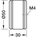 Rankenėlė taškinė H2310 Ø50mm, šlifuoto nikelio spalva