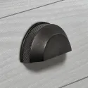 Furniture handle, Finger pull handle, zinc alloy, Häfele Déco, model H2315