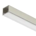 Profilis LED išorinis 2102 aliuminis L3000mm, nerūdijančio plieno spalva