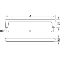 Furniture handle, Handle with base, zinc alloy