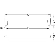 Furniture handle, Handle with base, zinc alloy