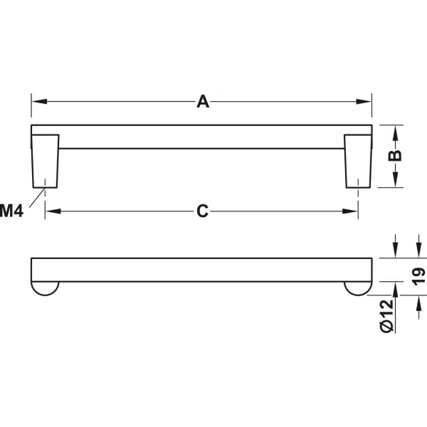 Rankenėlė H2120 CC128mm, L143mm, sendinto alavo spalva