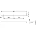 Rankenėlė 86603, aliuminis, CC480-512mm, L600mm, chromas