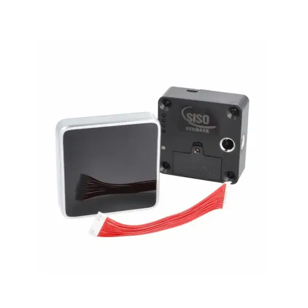 Invis. Mifare1 Lock "Mini" W/Card Reader & Code Panel, ABS, Black, 61x61x22mm SISO DK logo No Accessories, No Striker or Batteries