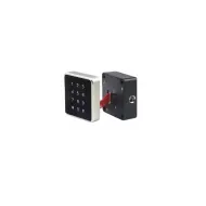 Invis. Mifare1 Lock "Mini" W/Card Reader & Code Panel, ABS, Black, 61x61x22mm SISO DK logo No Accessories, No Striker or Batteries