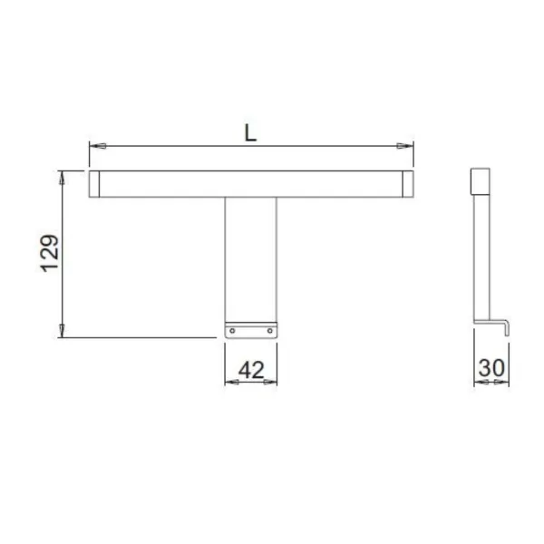 Šviestuvas LED NITEBS 230V/5W L300mm, juoda šilta balta šviesa 3000K