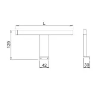 Luminaire LED NITEBS for bathroom mirror 230V/7W L500mm warm white 3000K