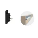 Striker, PTO, for MIFARE1 lock, for sliding doors, black, 80x21x18mm