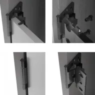 Cabinet hinge "Easy", for inset doors, 8-10mm, black