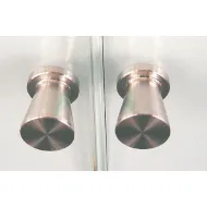 Rankenėlė vieno taško stiklui klijuojama Ø10mm, H16mm, nerūdijančio plieno spalva