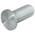 Rankenėlė vieno taško stiklui klijuojama Ø10mm, H16mm, nerūdijančio plieno spalva